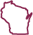 burgundy state of wisconsin icon