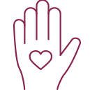 heart in hand icon