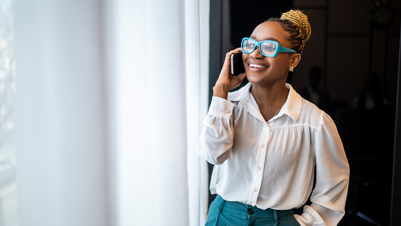 Young professional on the phone