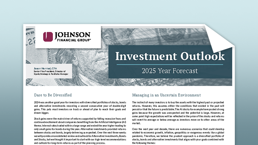 Investment 2025 Outlook thumbnail image.