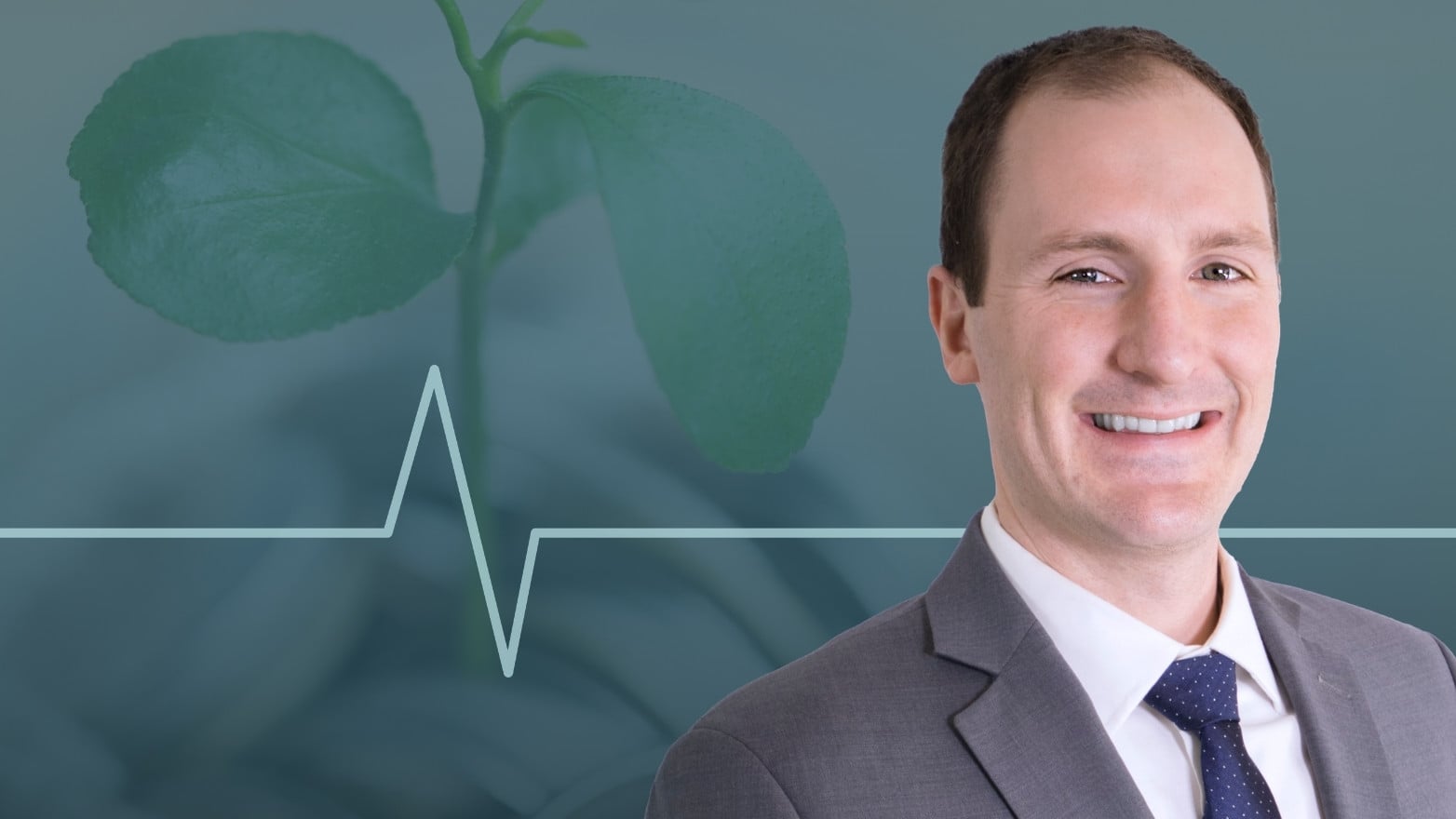 Professional headshot of an individual in a suit overlaid on a background featuring a young green plant growing from a stack of coins. A stylized line graph runs across the image, symbolizing investment growth, alternative investment strategies, and long-term wealth building.