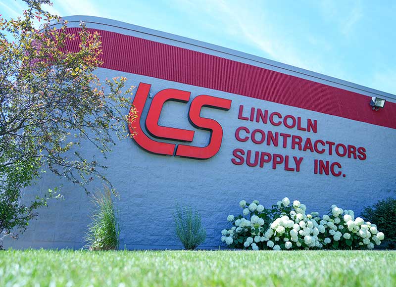 Lincoln Contractors Supply Logo on building